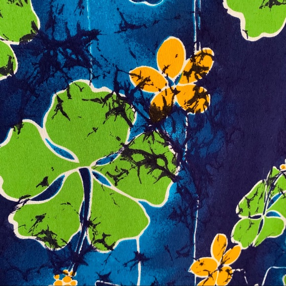 🌺 Vintage Bright Barkcloth Muumuu Maxi-Dress 🌺 - Picture 10 of 12